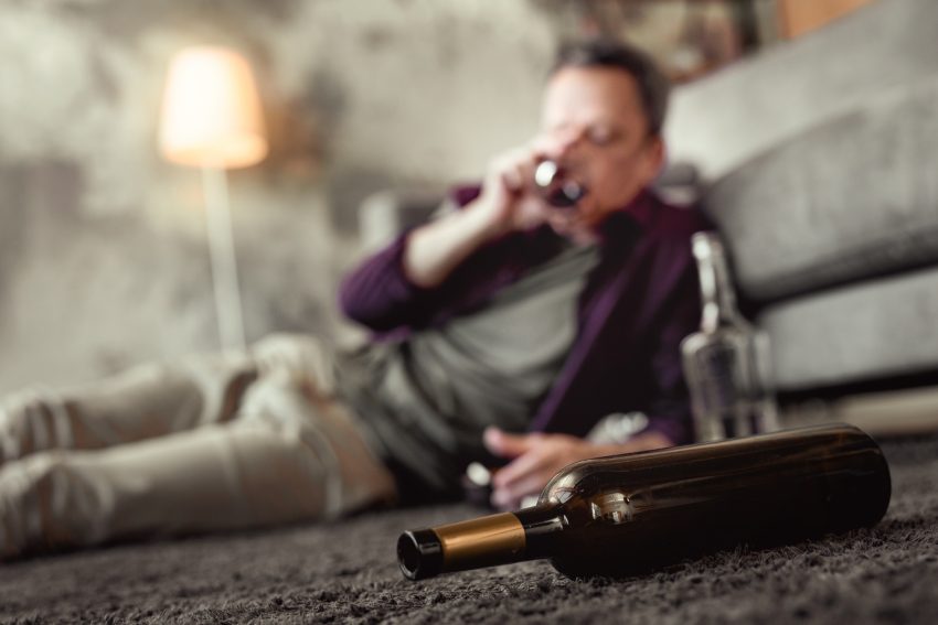 Man intoxicated by alcohol continues drinking